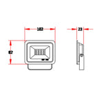 Projetor LED Exterior 10W 6000K Luz do Dia – IP66 – 100 lm/W – Ângulo de Feixe 120° – Para Pátio e Entrada de Garagem – Garantia 3 Anos – foto 3