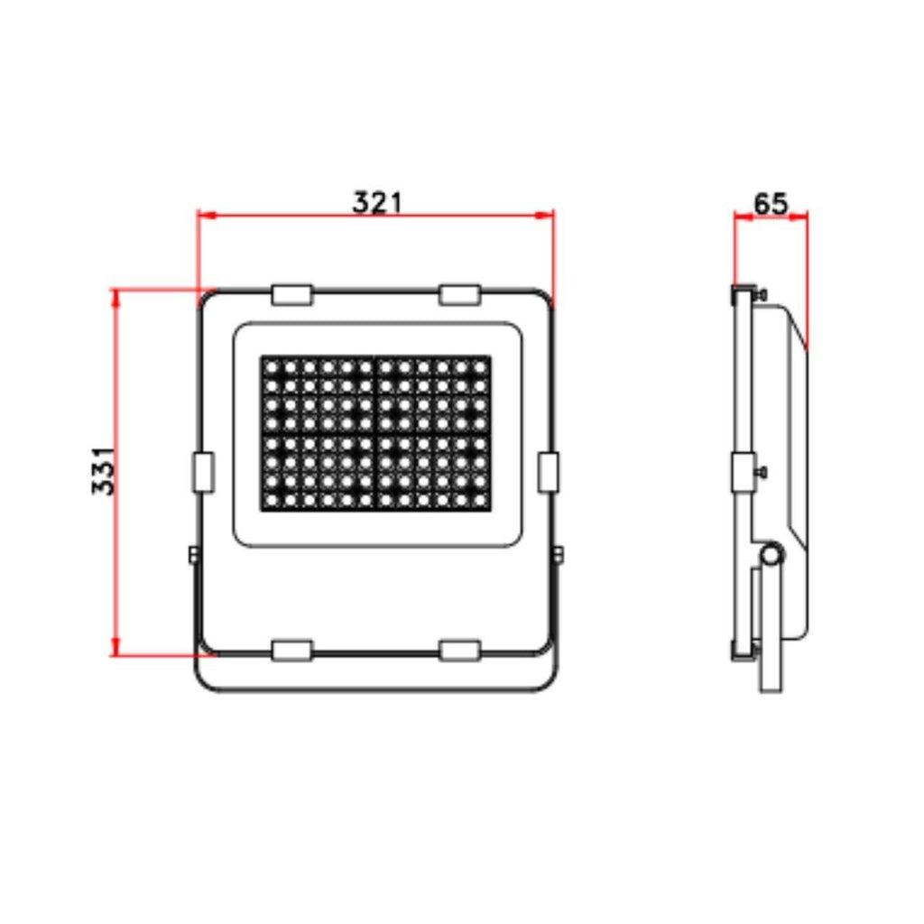 LED Valonheitin 150W – 4000K – 150 lm/W – Valokeilan Kulma 90° – Sosen Driver – IP66 – kuva 4