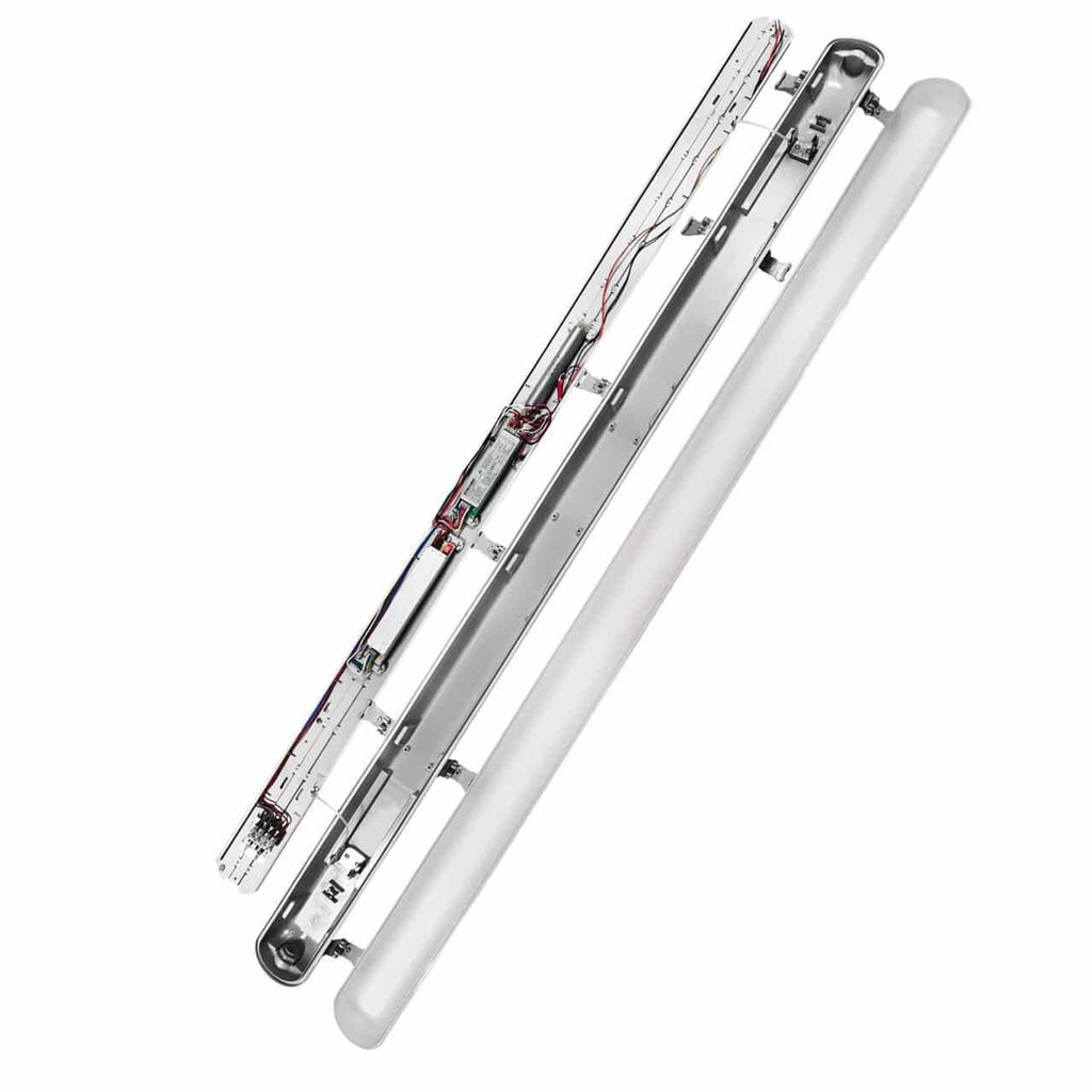 Plafoniera LED Stagna 150 cm con Luce di Emergenza – 5700K – 50W – Driver Osram – IP65 – Garanzia 3 Anni – foto 3