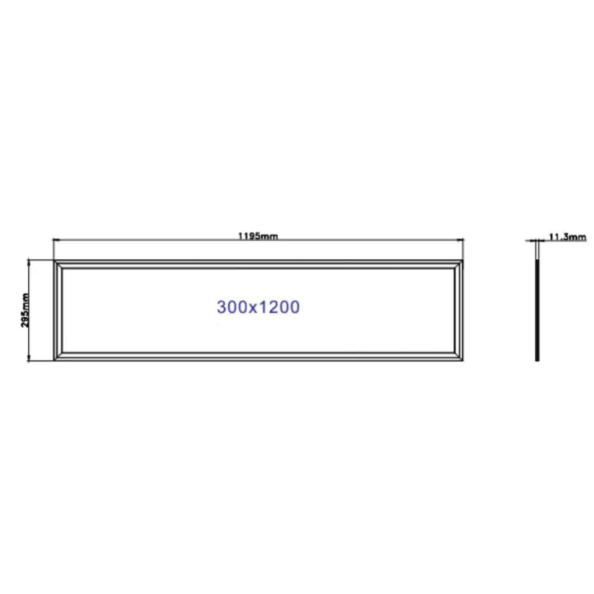 LED Panel 120×30 mit UGR<19 – 36W – 6000K – 120 lm/W – Edgelit – Treiber inklusive (ersetzt 4x18W) – 5 Jahre Garantie – Foto 4