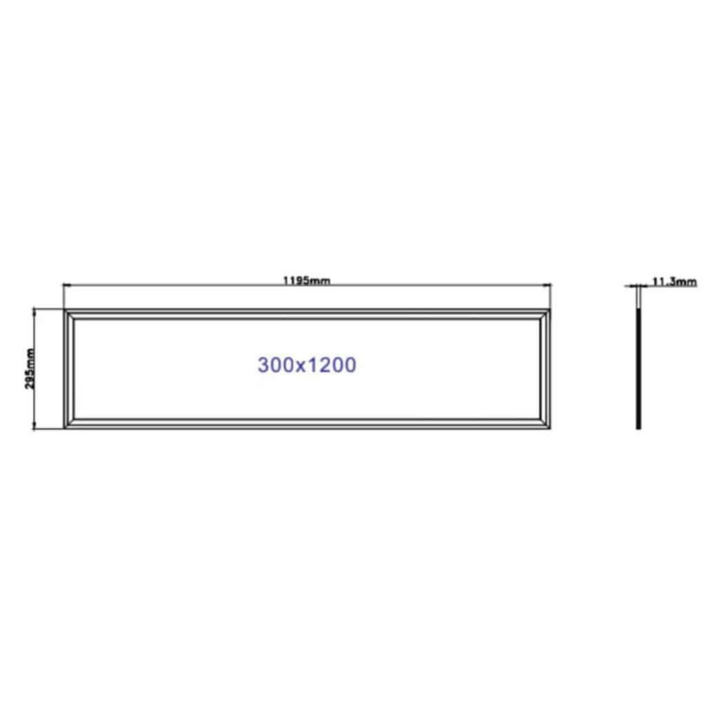 LED Paneel 120×30 – 36W – 4000K – 120 lm/W – Edgelit – Driver Inbegrepen (Vervangt 4x18W) – 5 Jaar Garantie – foto 2