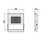 Projetor LED Exterior 100W 5000K Luz do Dia – IP66 150 lm/W – Driver Philips – Ângulo de Feixe 90° – Para Espaços Exteriores e Comerciais – Garantia 5 Anos – foto 4