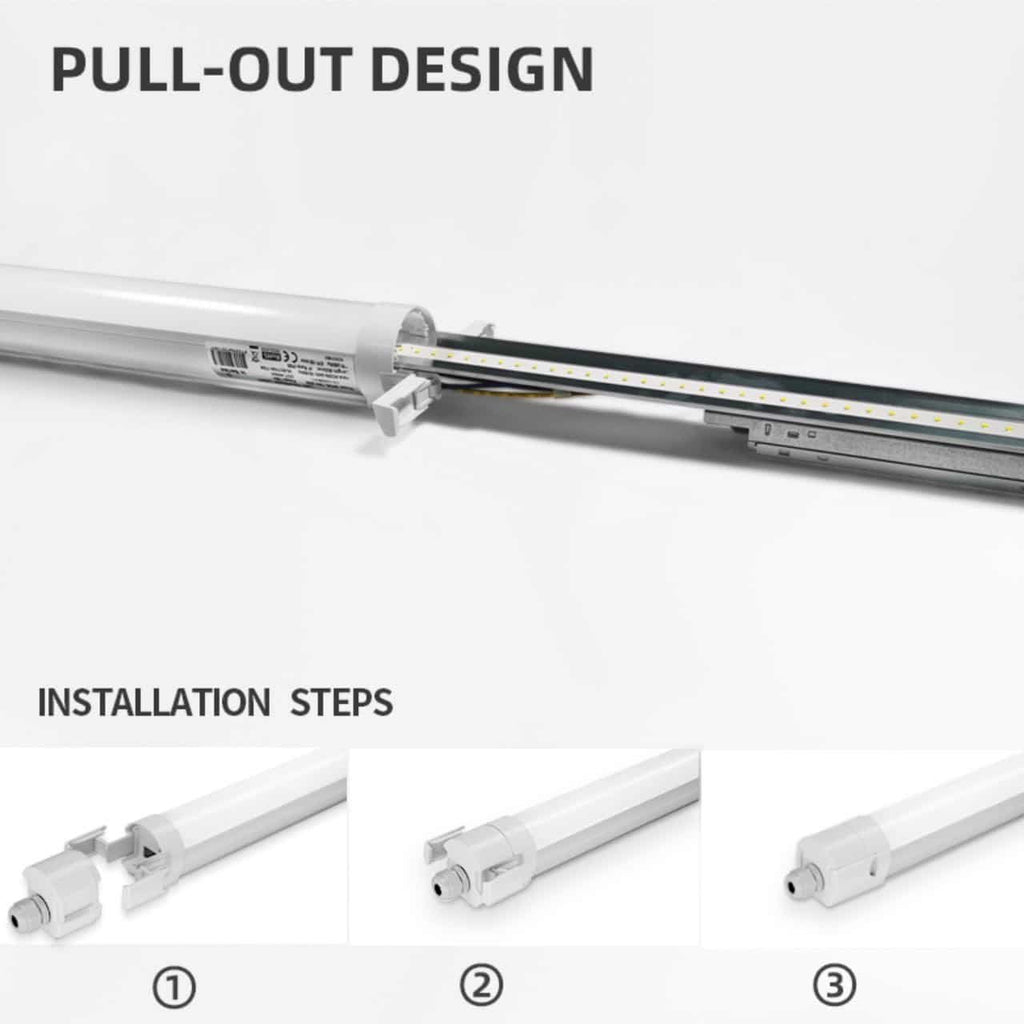 LED Tri-Proof Light 150 cm – 5700K – 26-50W Regulável – 150 lm/W – Interligável – Garantia 5 Anos – foto 2