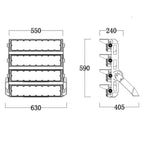 LED Stadionverlichting 1000W 40° – Multi-Court Tennis & Hockey – 5000K – Philips Driver – foto 3