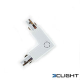 L-Connector for 3-Phase Track – White or Black – For Shop, Office & Commercial – 5-Year Warranty
