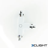 T-Connector for 3-Phase Track – White or Black – For Shop & Office