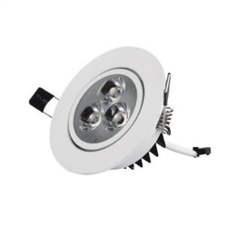LED Downlight Redondo Encastrado 3W 2700K Branco Quente – Não Regulável – Recorte Ø70mm – Diâmetro Exterior Ø85mm – Para Sala e Corredor