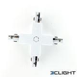 X-Connector for 3-Phase Track – Cross Connector for Track System – Easy Installation – For Shop & Office