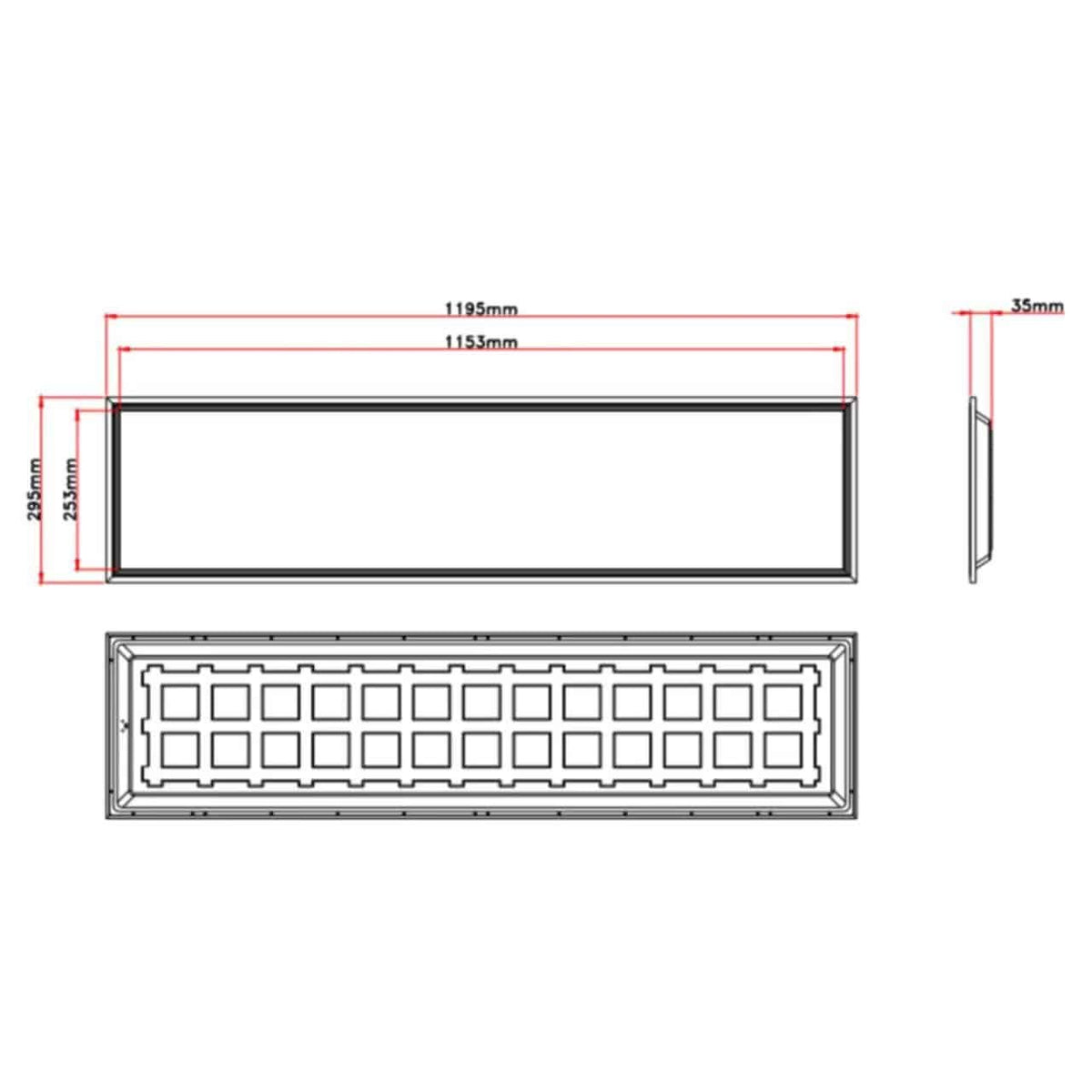 LED Panel 120×30 Black – 28W – 140 lm/W – Backlit – Driver Included (Replaces 4x18W) – CCT Switchable – 5-Year Warranty – photo 4