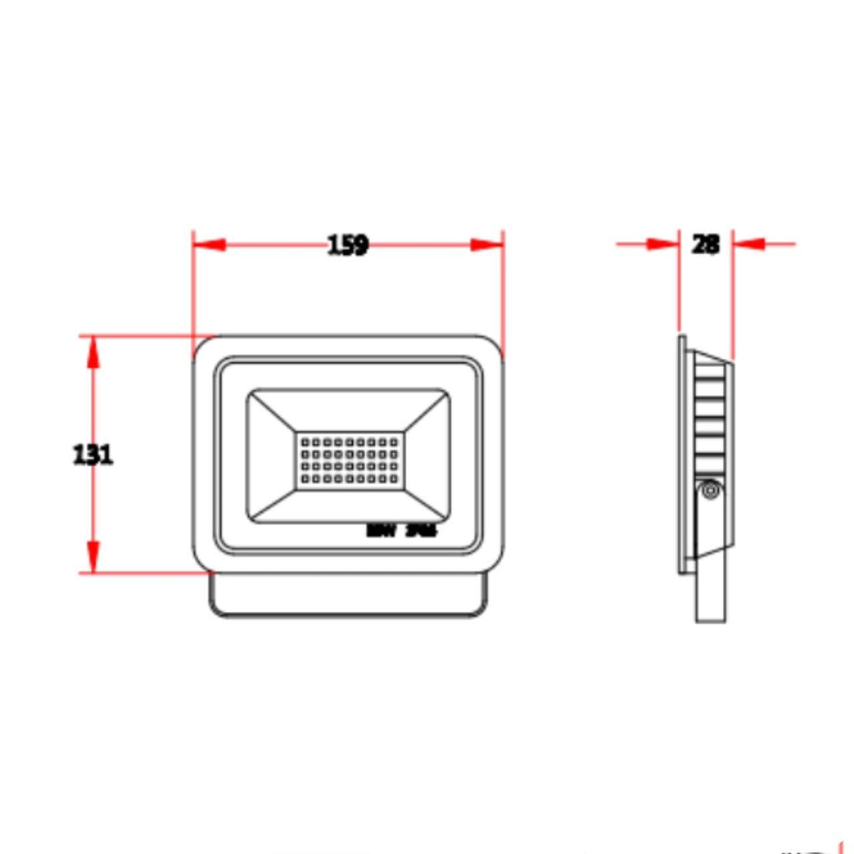 Projecteur LED Extérieur 30W 6000K Lumière du Jour – IP66 – 100 lm/W – Angle de Faisceau 120° – Pour Façade & Espaces Extérieurs – Garantie 3 ans – photo 4