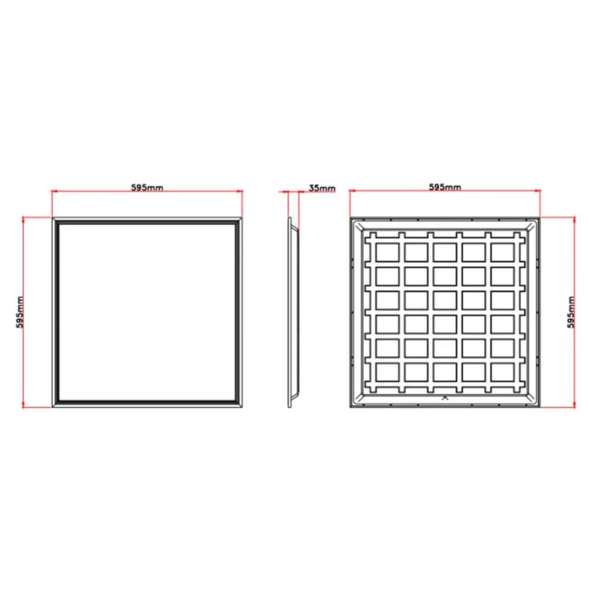Pannello LED 60×60 con UGR<19 – 36W – 6000K – 110 lm/W – Backlit – Driver Incluso (Sostituisce 4x18W) – Garanzia 5 Anni – foto 4