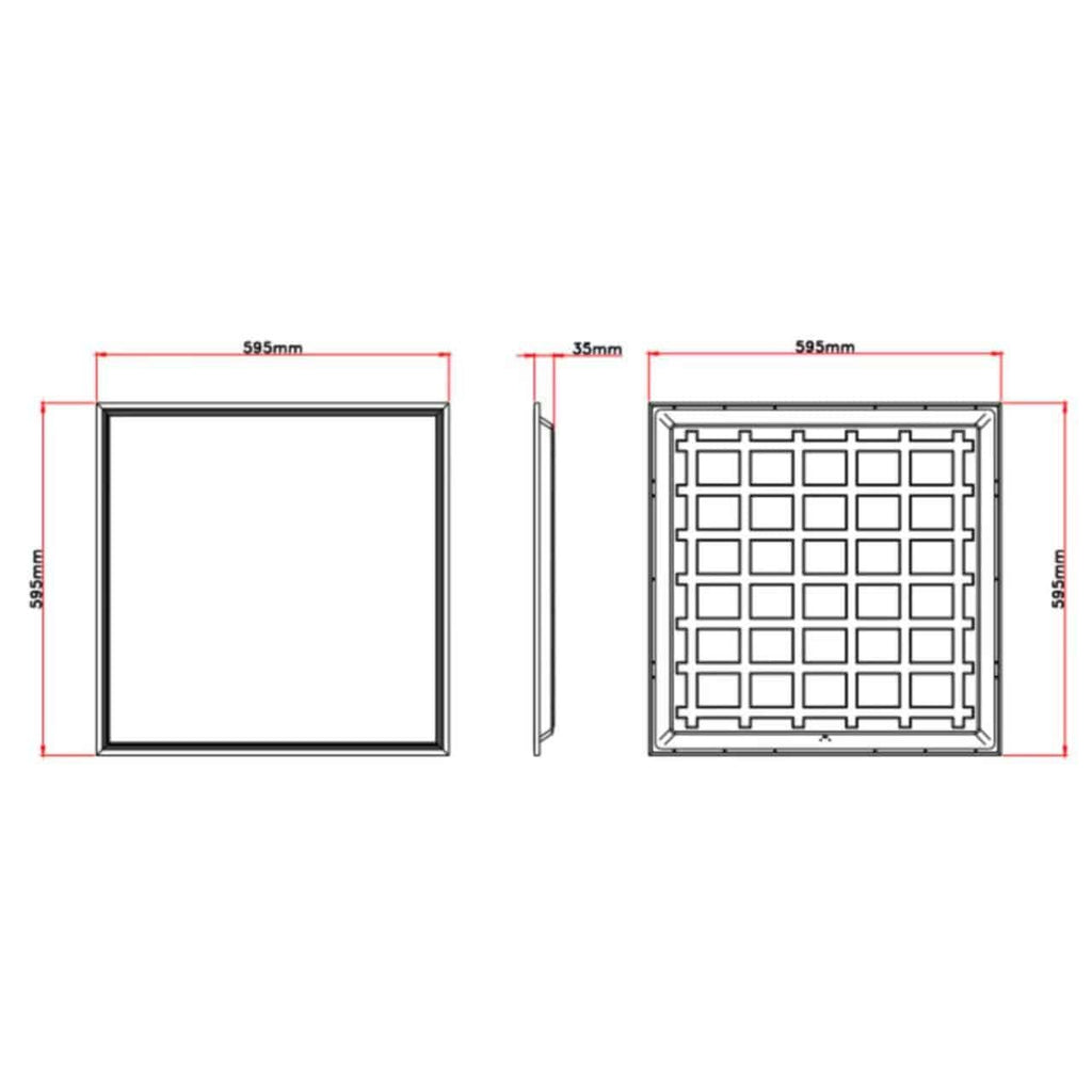LED Panel 60×60 Čierny – 32W – 140 lm/W – Backlit – Driver v cene (nahrádza 4x18W) – Nastaviteľná farebná teplota – Záruka 5 rokov – foto 5