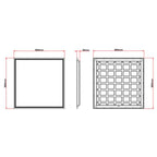 LED Panel 60×60 Čierny – 32W – 140 lm/W – Backlit – Driver v cene (nahrádza 4x18W) – Nastaviteľná farebná teplota – Záruka 5 rokov – foto 5