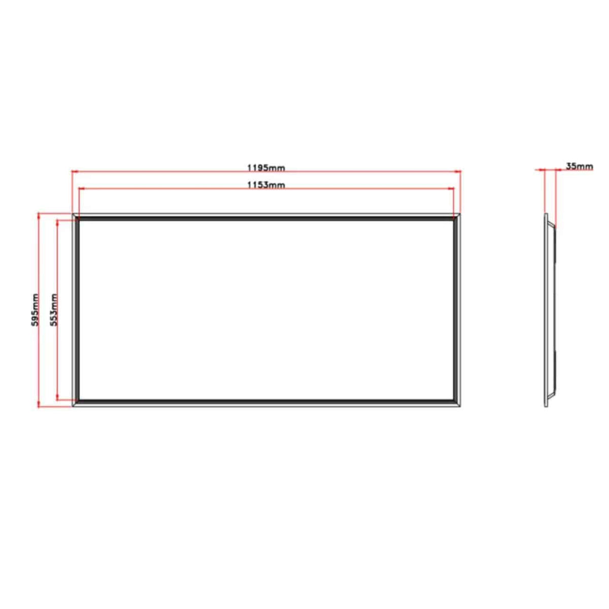 LED Panel 60×120 60W 3000K Warm White – Backlit 110 lm/W – Driver Included (Replaces 6x18W) – For Office & Commercial – 5-Year Warranty – photo 3