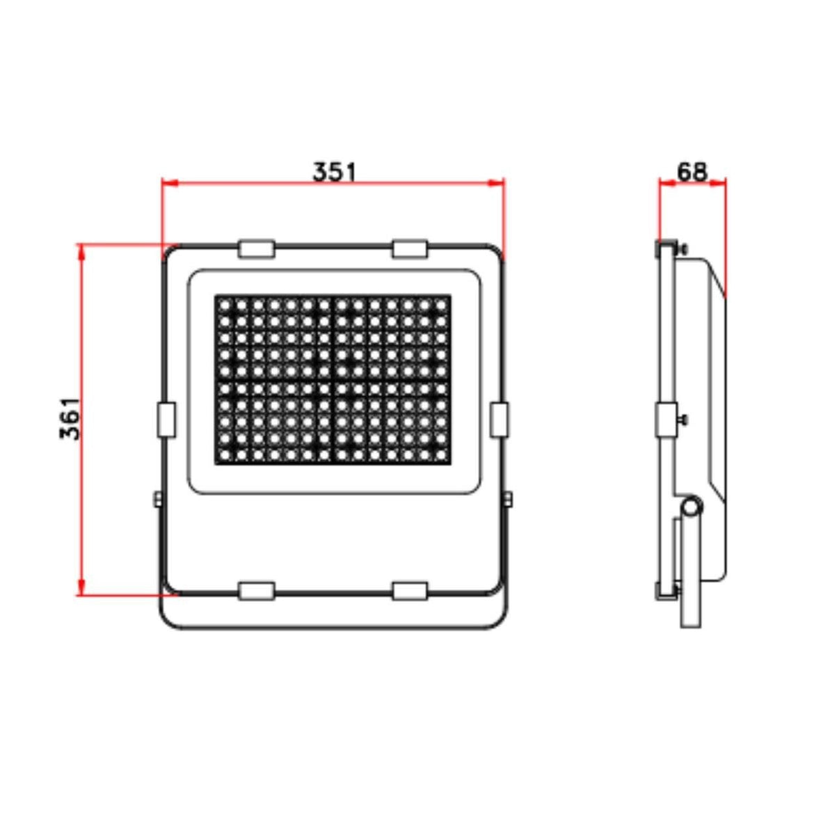 LED Floodlight 200W – 3000K – 150 lm/W – Beam Angle 90° – Philips Driver – IP66 | 5-Year Warranty – photo 4