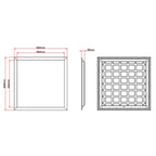 Dalle LED 62×62 – Puissance Réglable 18W/25W – 5000K – 200 lm/W – UGR<19 – Driver Inclus (Remplace 4x18W) – Garantie 5 ans – photo 4