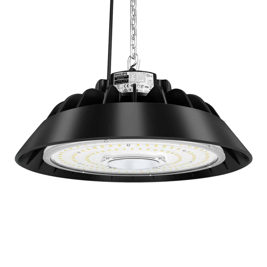 LED High Bay 240W 6000K Dagsljus – IP65 1-10V Dimbar – Philips Driver – 150 lm/W 120° – För Industrihallar & Lager – 5 års garanti