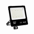 LED Floodlight 100W 4000K Neutral White with Motion Sensor – IP66 – 150 lm/W – 90° Beam Angle – For Outdoor Areas & Buildings – 5-Year Warranty