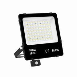 LED Reflektor Vanjski 100W 4000K Neutralno Bijela s Senzorom Pokreta – IP66 – 150 lm/W – Kut Snopa 90° – Za Vanjske Površine i Objekte – Jamstvo 5 Godina