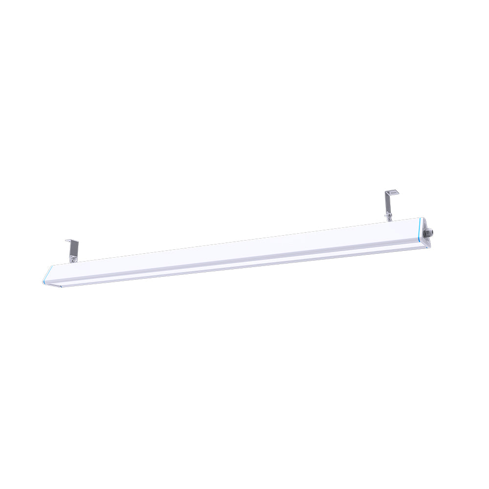 LED Linear High Bay with mounting brackets, side view