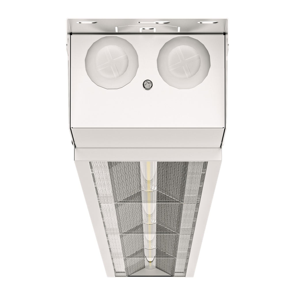 LED Linear Low Bay, end view with cable entries