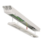 LED Linear Low Bay installation: housing and hinged gear tray