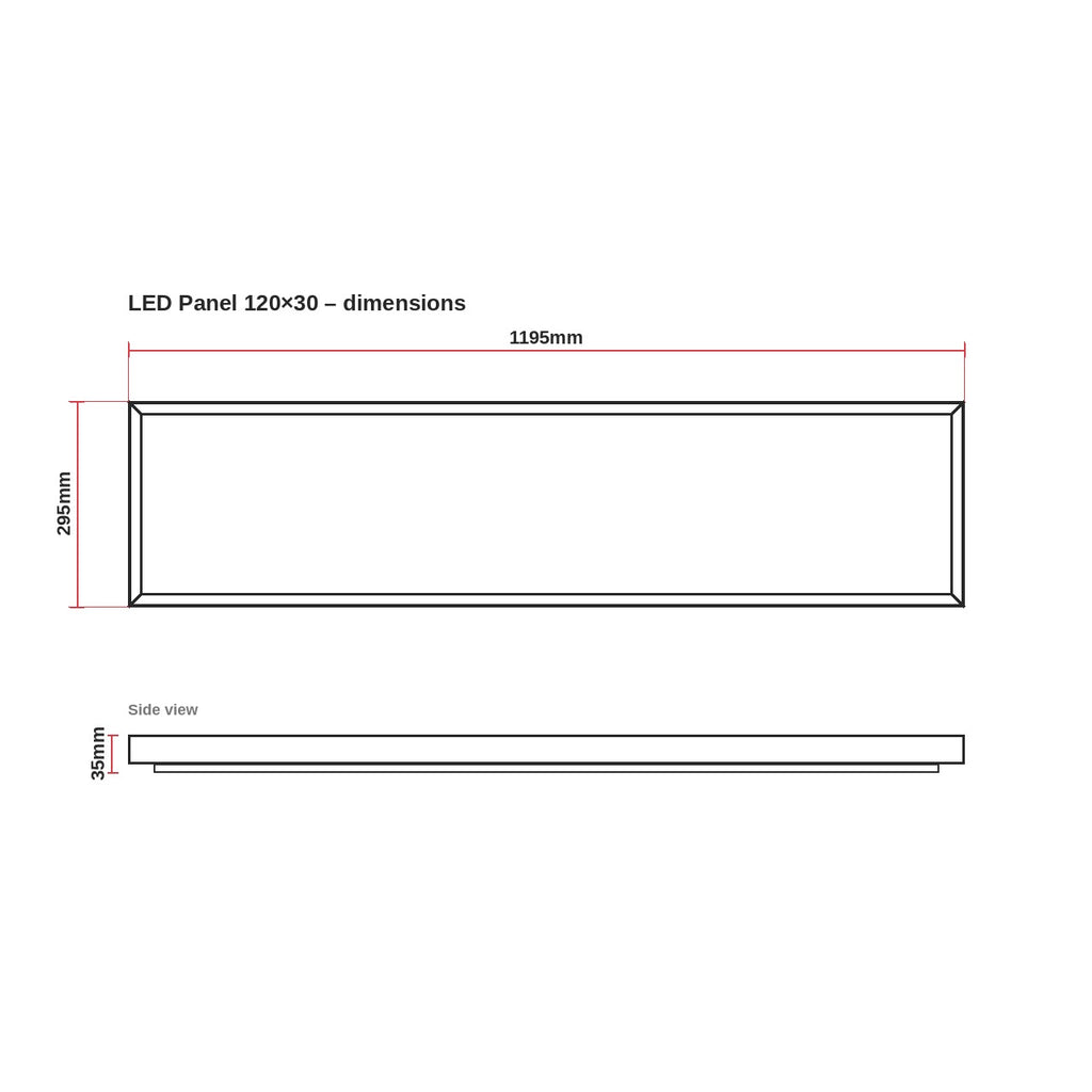 LED Panel 120×30 18W/25W 6000K Daylight White – UGR<19 – 200 lm/W – Driver Included – For Office & Practice – 5-Year Warranty – photo 4