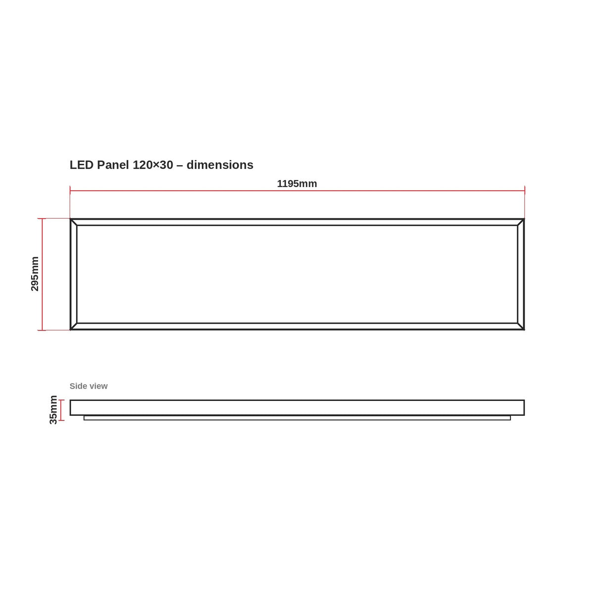 LED Panel 120×30 18W/25W 6000K Daylight White – UGR<19 – 200 lm/W – Driver Included – For Office & Practice – 5-Year Warranty – photo 4