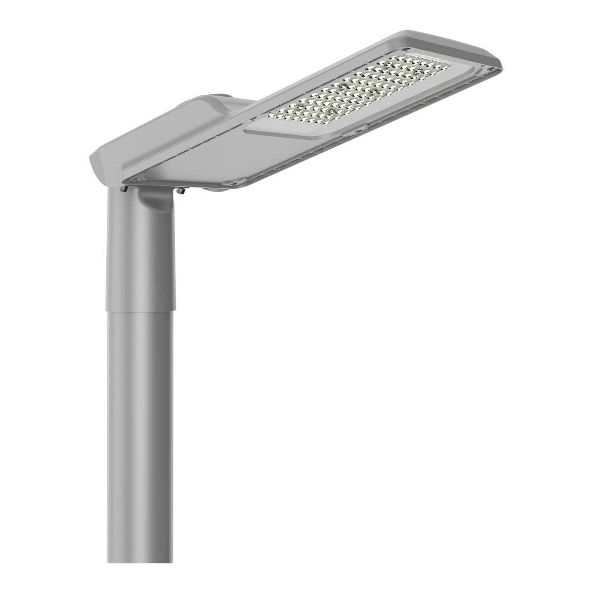 LED street light mounted on a pole