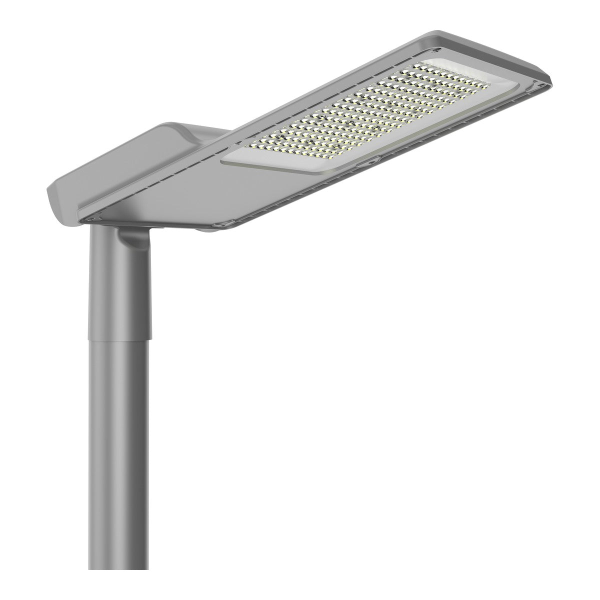 LED street light mounted on a pole