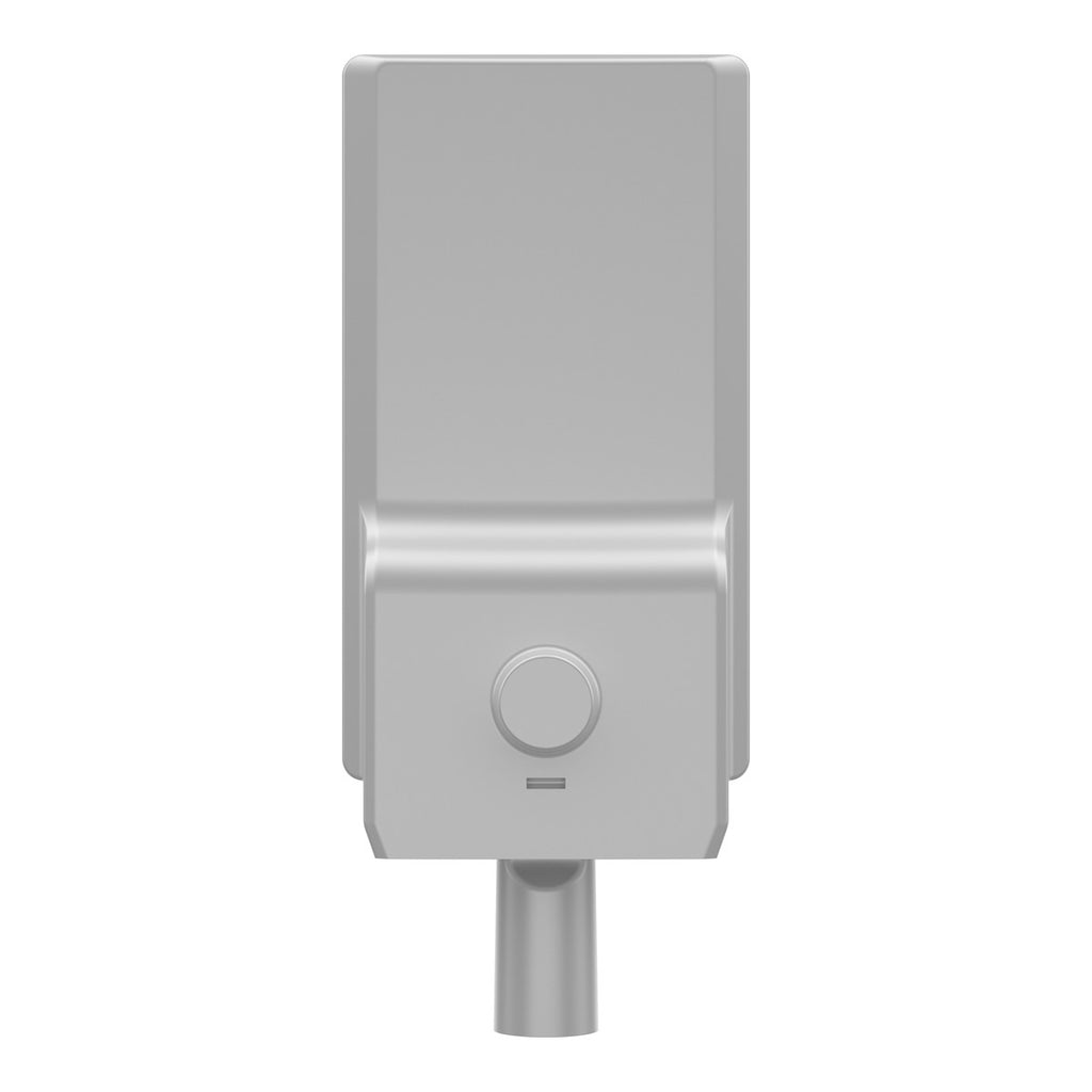 LED street light, rear view with pole fitting