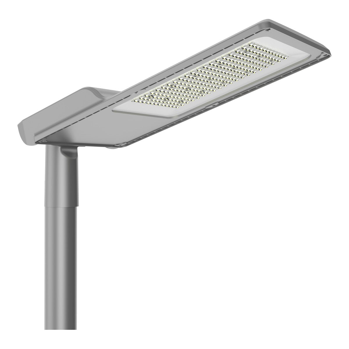 LED street light mounted on a pole