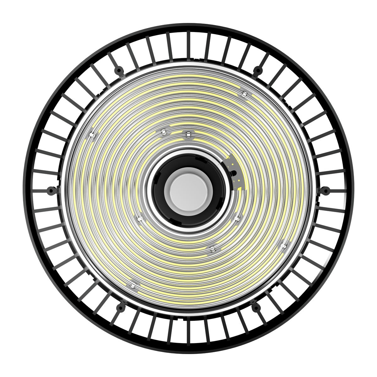 Power-adjustable LED UFO High Bay, LED module front view