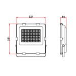LED Floodlight 150W – 6000K - 150LM/W – Beam Angle 90° – Sosen Driver – IP66 | 5 Year Warranty