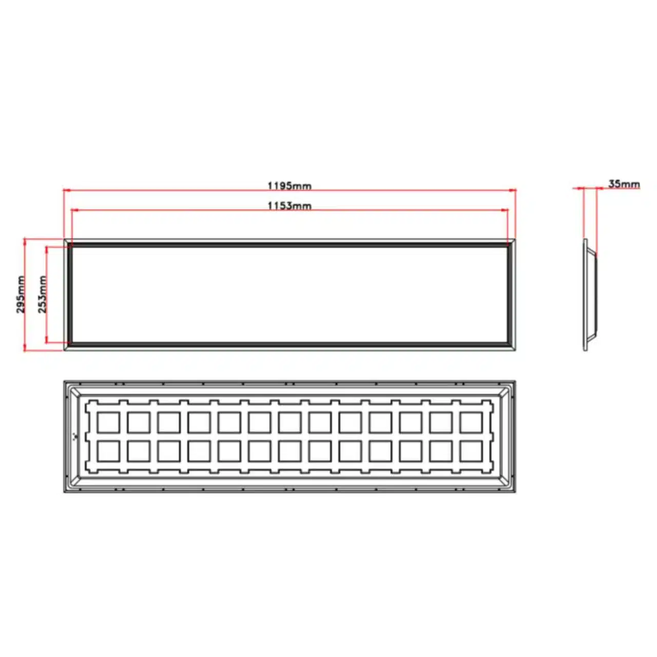 LED Panel 120×30 CCT Adjustable – 36W – 110LM/W – Backlit – Driver Included (Replaces 4x18W) – 5 Yea