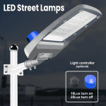 LED Street Light With Daylight Sensor 150W - 4000K - 170LM/W | Ø60mm Pole Mount - Osram Driver - 5 Y
