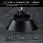 Aluminium Reflector 200W LED UFO High Bay | Beam Angle 90° Black